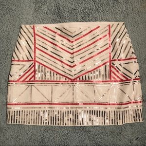 Express sequin mini skirt